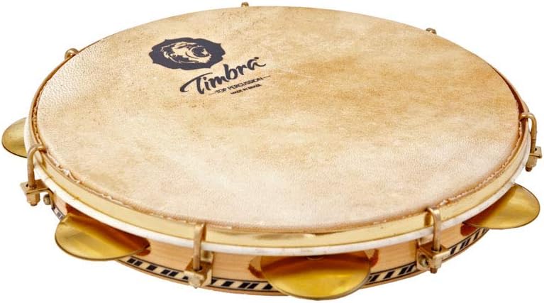 Top Percussion 8632 Tambourine, 10" Wood Choro Pandeiro