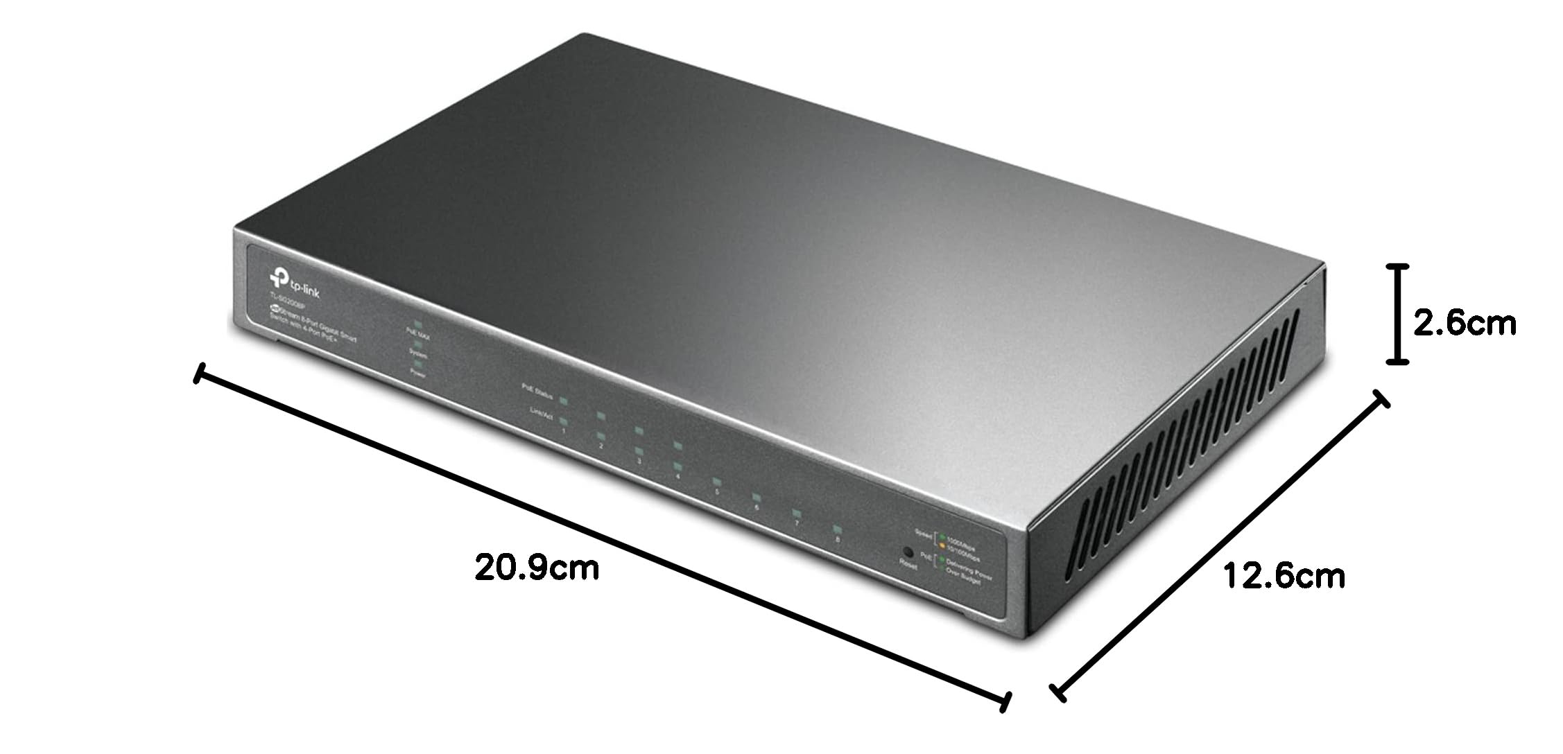 TP-Link Omada TL-SG2008P Switch PoE 8 Ports Gigabit avec 4 Ports PoE+, Alimentation Totale de 62W