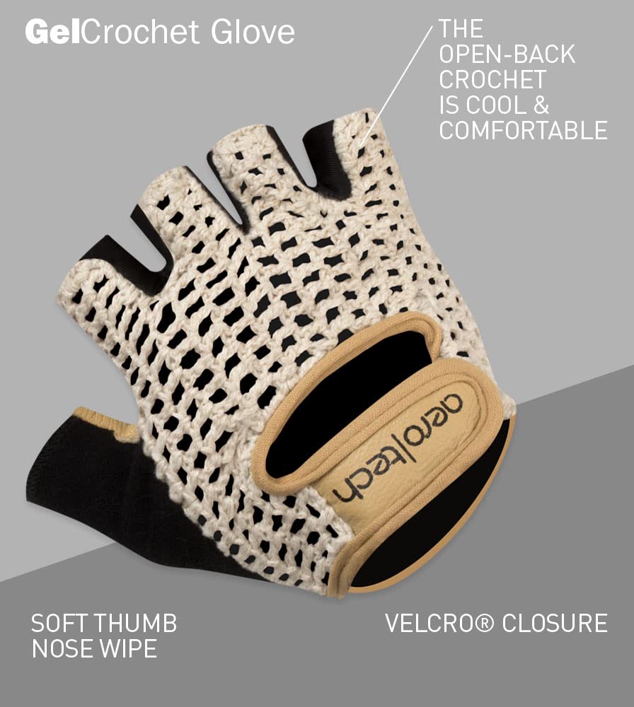 crochet bicycle gloves AERO|TECH|DESIGNS | Cycling | Extra Thick Gel Padded Palms | X-Small step_father_gift Spike-It Elastint Lure Dye Color:BLACKOUT +COBRA creating a custom fit