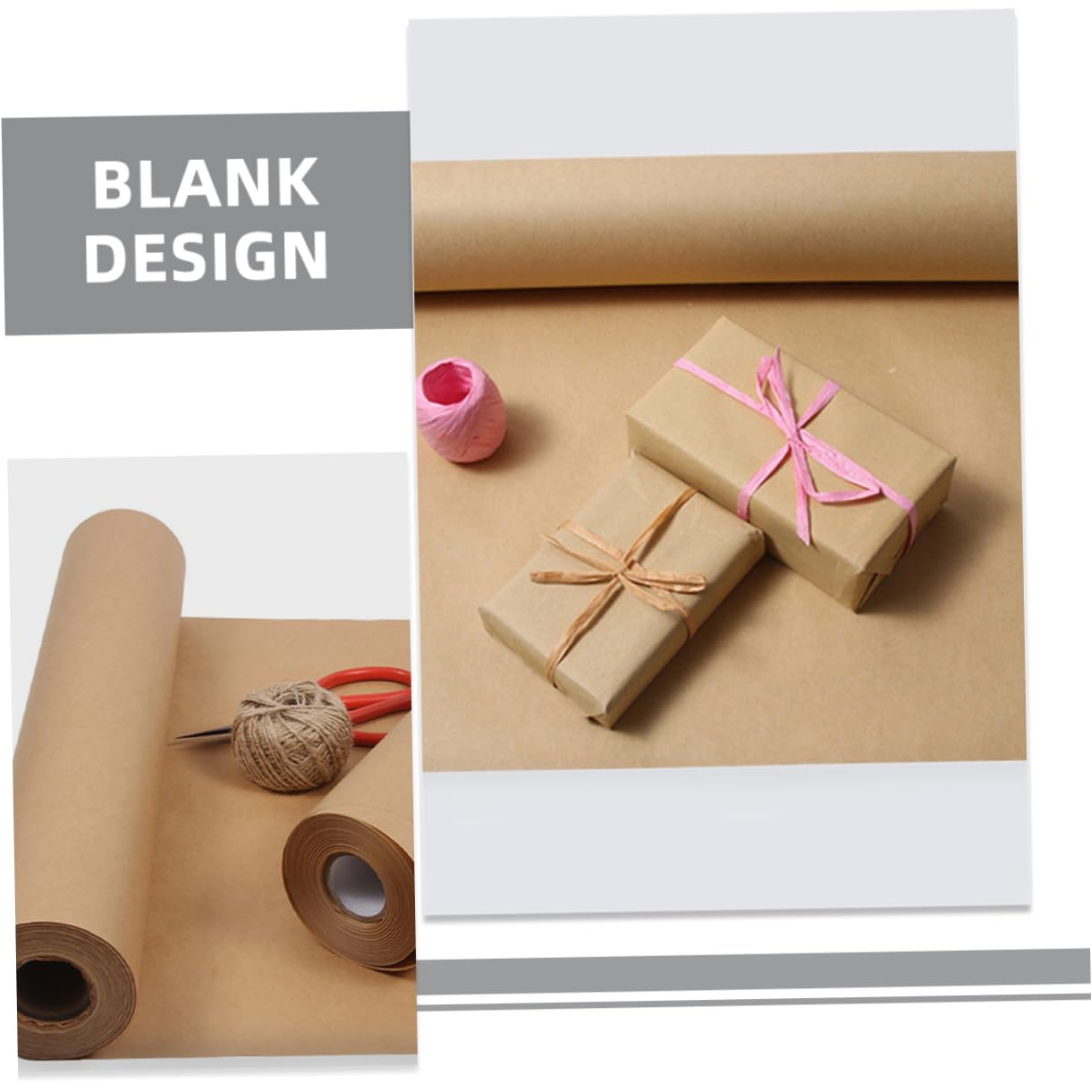 EXCEART 1 Rolle Geschenkpapier Verpackungspapier Selber Machen Braune Kraftpapierrolle Postalisches Packpapier Versandpapier Postverpackungspapier Büttenpapier Reiner Holzstoff Wasserdicht