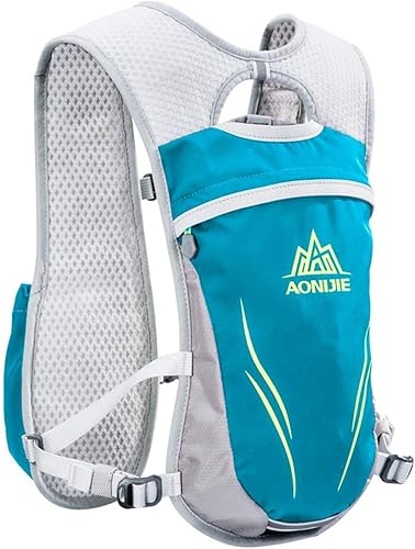 Miniatura 2 de AONIJIE Mochila de hidratación para correr, para mujeres y hombres, ligera, 5.5 L, color verde menta