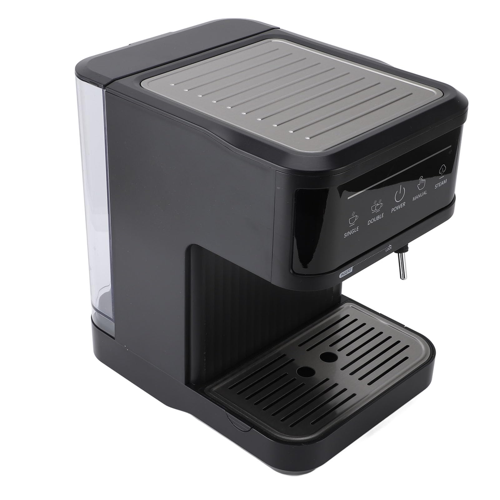 Fdit 850W Półautomatyczny Ekspres do Kawy z Młynkiem, Ubijakiem, dyszą parową, 20 Barów Ciśnienia, do Domu i biura. (Wtyczka UE 220 V)