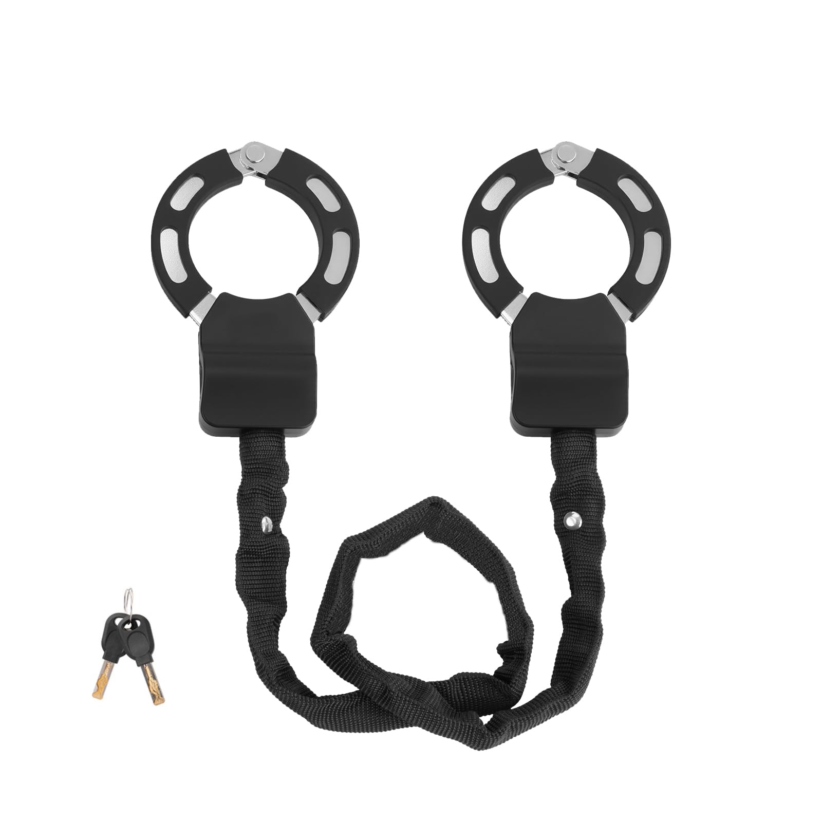 Serratura per Scooter Elettrico, Lucchetto Monopattino Elettrico a Doppio Anello con Chiave e Catena Riflettente, ad Alta Sicurezza, per Biciclette Elettriche e Scooter Elettrici