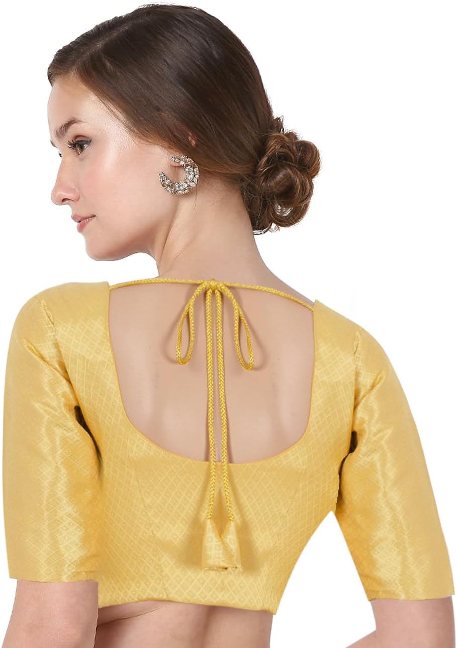 Chandrakala Golden Blouses for Women sarees,Readymade (B222-P) - Image 3