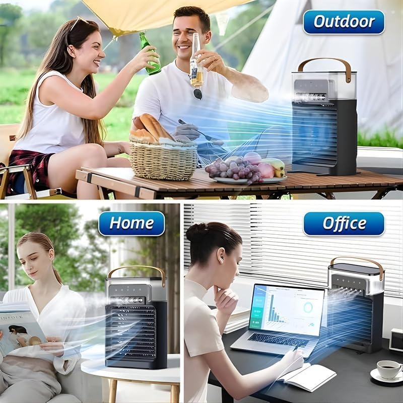 Drumstone (ππ©πππ’ππ₯ ππ ππππ«π¬ πππ«π«ππ§ππ²) Portable USB Mini Evaporative Air Cooler Fan | Personal Desktop Cooling Fan with 3 Fan Speeds | Compact Air Cooler for Home, Office 3