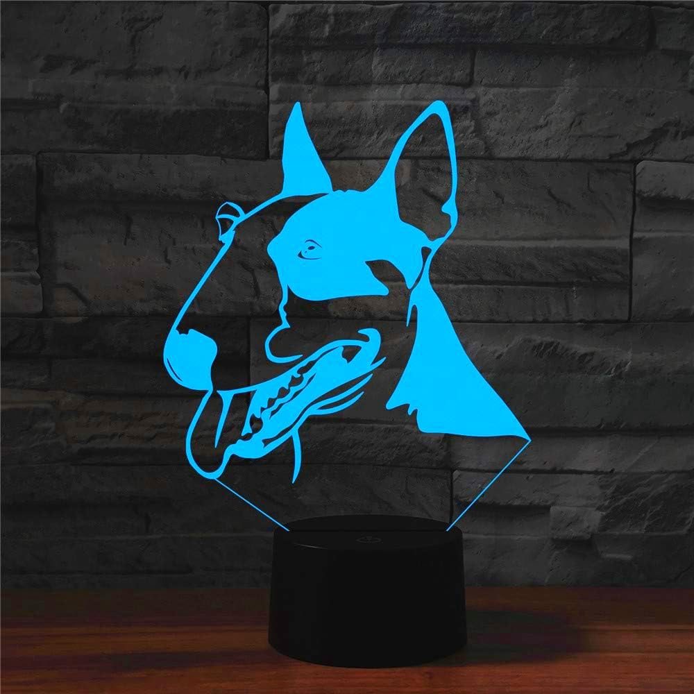Nastrojowe światło 3D z psem, 16 kolorów, USB, lampa stołowa LED, prezent do domu, na imprezę, urodziny, prezent