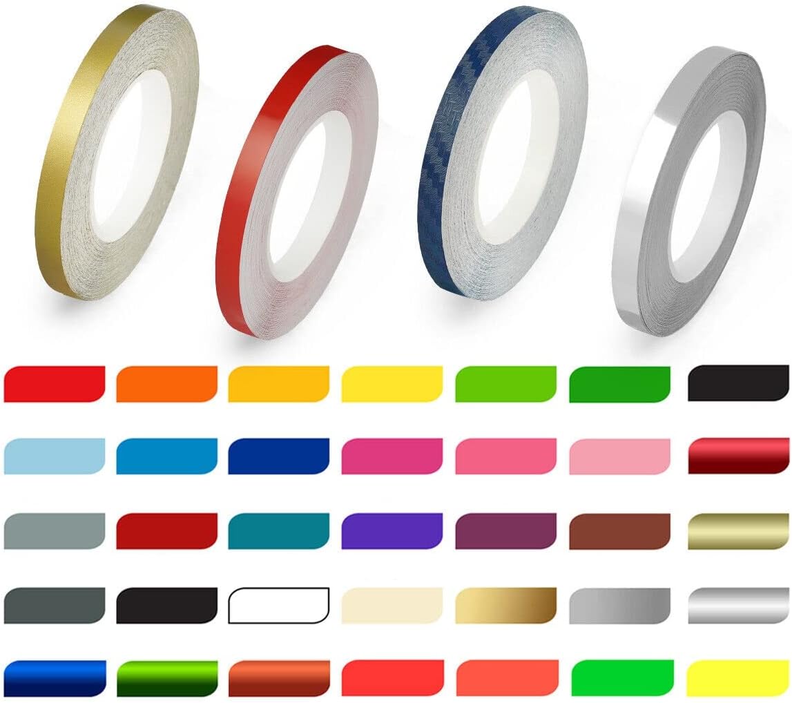 A&Z New Roll Vinyl Pinstriping Pin Stripe DIY Self Adhesive Line Car Tape Decal Stickers 1/4 inch 32 Ft