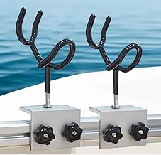 2 PCS Boat Fishing Rod Holders ，PVC Coated Steel, 90 Degree Boat Gunnet Track System BracketYacht Fishing Gear
