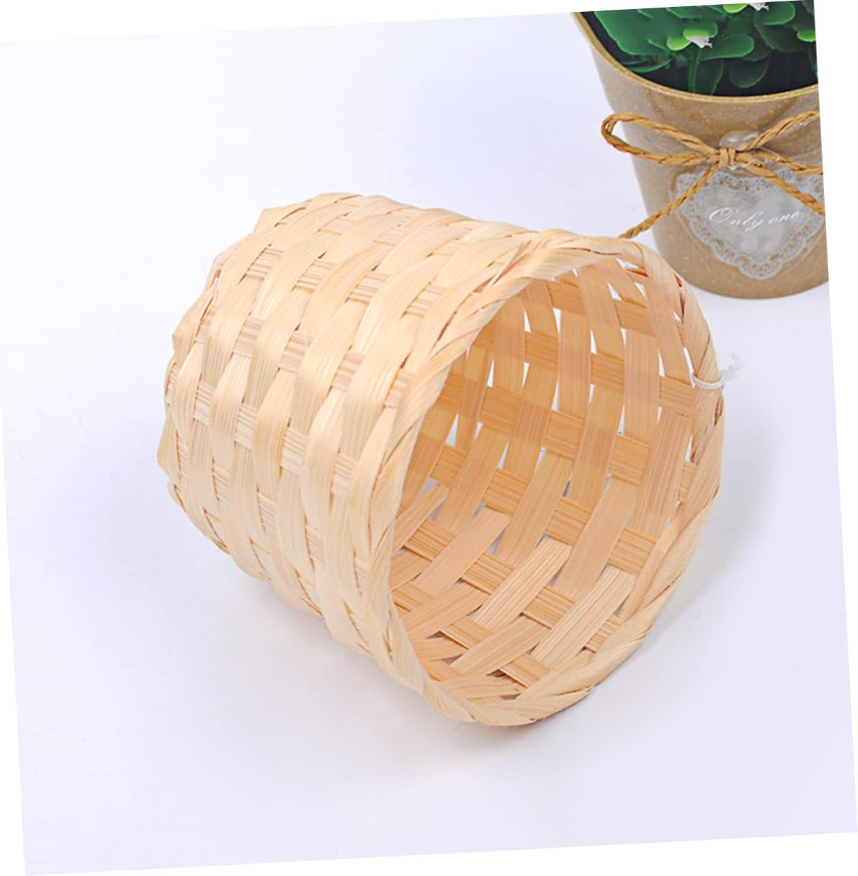 ABOOFAN 50pcs Woven Snack Storage Basket Craft Decoration for Home and Party Favor
