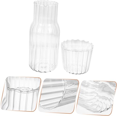 Miniatura 5 de Angoily Contenedor de almacenamiento de agua de vidrio de grano vertical de gran capacidad para el hogar para jugos té y bebidas frías vidrio de