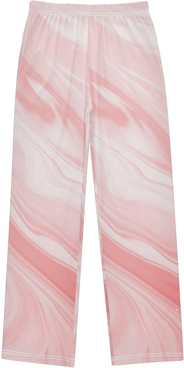 Marble Super Soft Pajama Lounge Pants with Pockets Elastic Waist Long Sleepwear Pajama Bottoms for Christmas