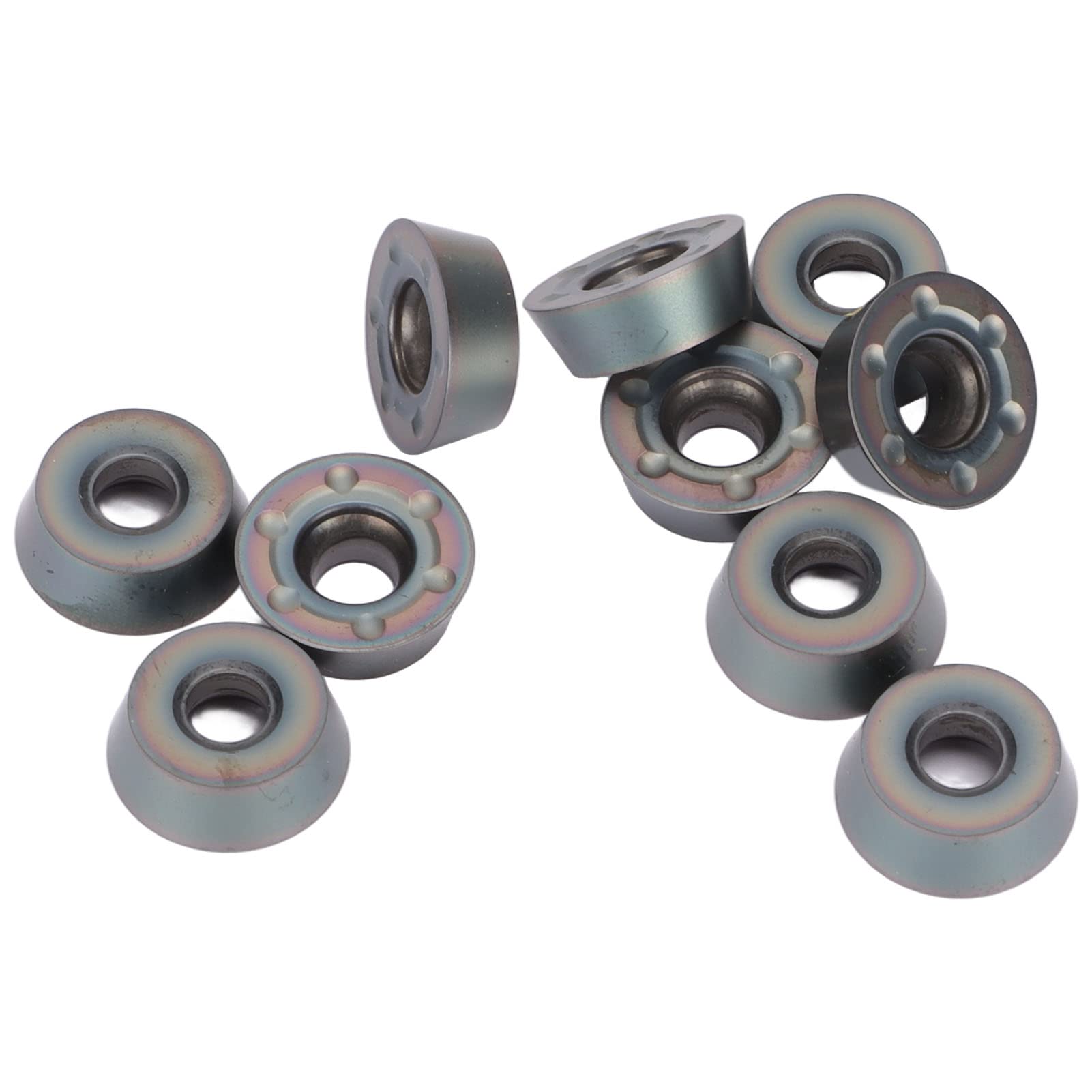 Inserti per tornitura in metallo duro Rivestiti Portautensili per tornio CNC Lavorazione per fresatura di legno e metalli Confezione da 10 inserti in metallo duro per accia