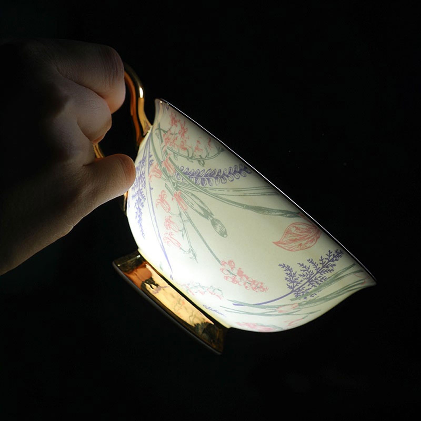 Tasse Tasses Service à thé de l'après-midi anglais, tasses café en céramique, ensemble haute couleur, belles et soucoupes