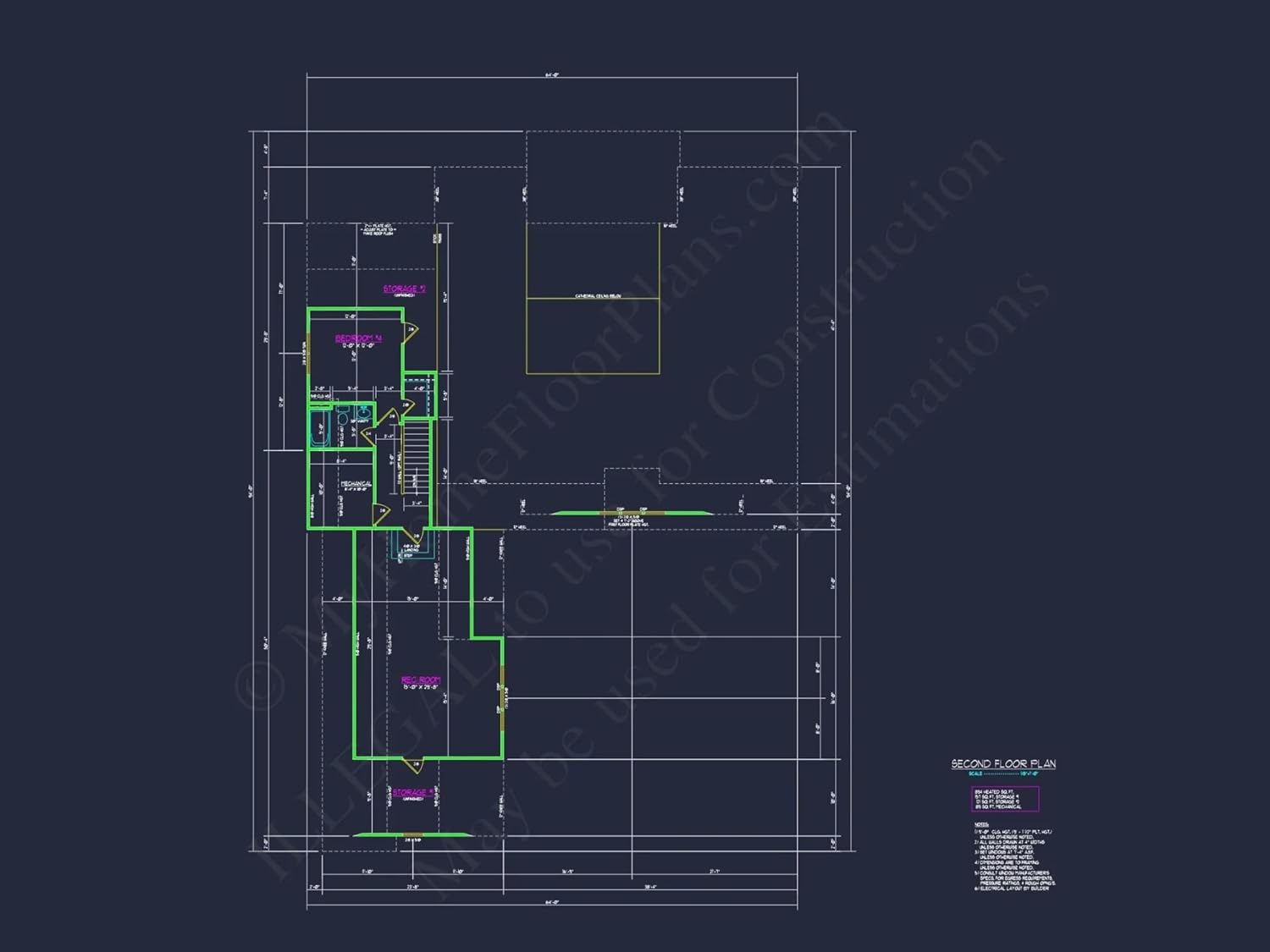 20-2088 HOUSE PLAN - Modern Craftsman House Plan with 1.5 Floors and Spacious Garage