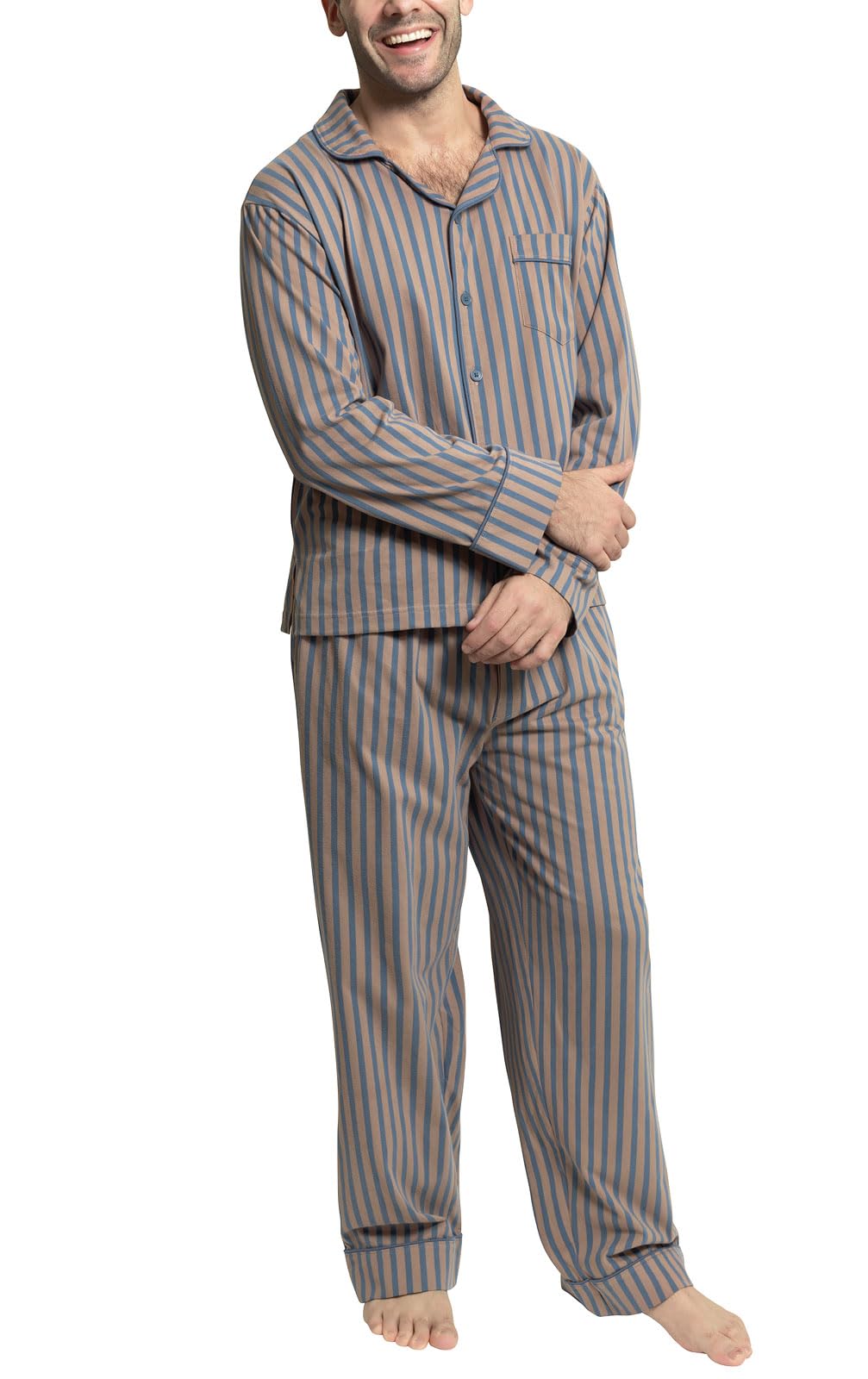 Winter Flannel Men’s Pajamas - Men's Knit Flannel Pajamas Set-image-33