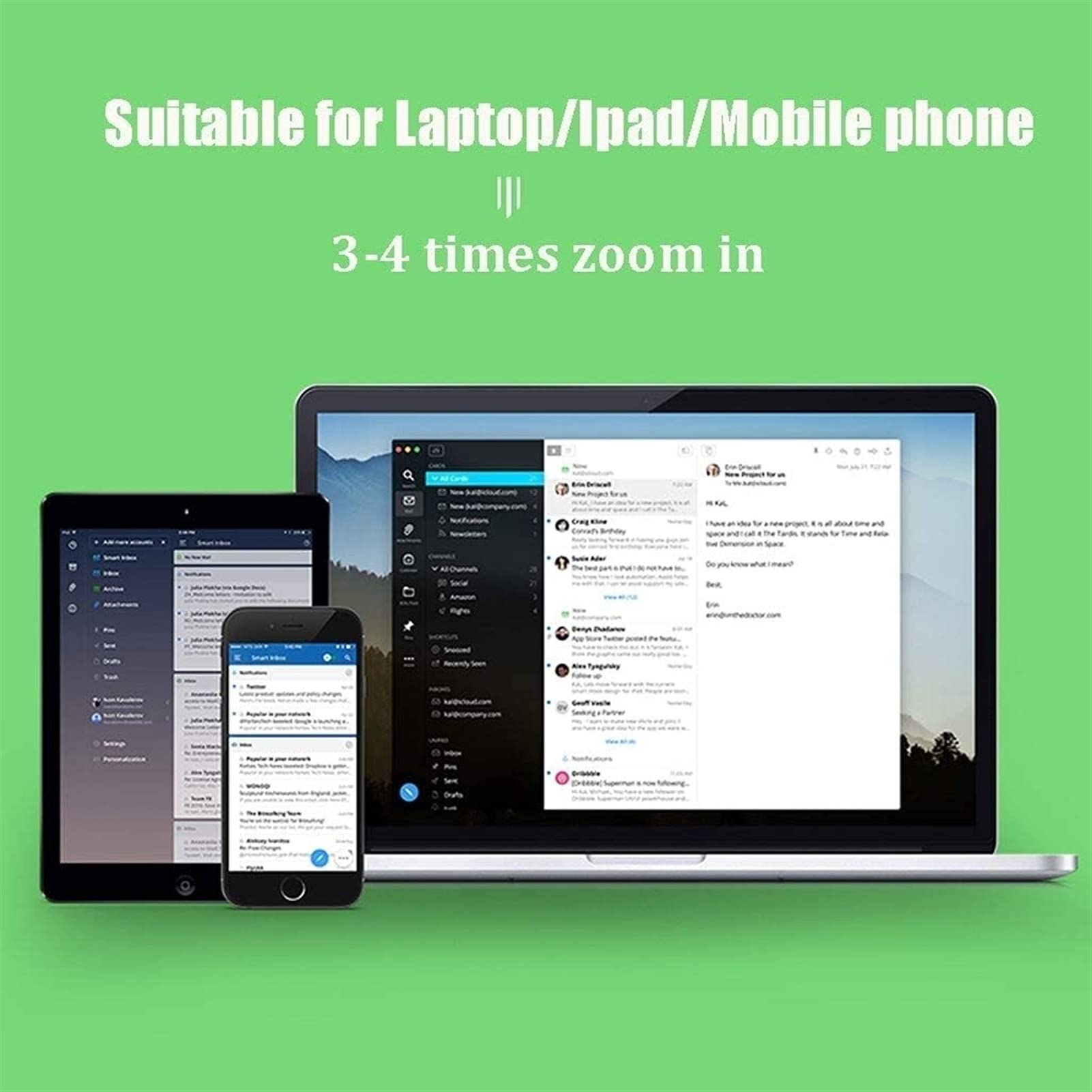 ingranditore per Schermo, Lente d'Ingrandimento for Schermo di Laptop da 22 Pollici(Khaki)