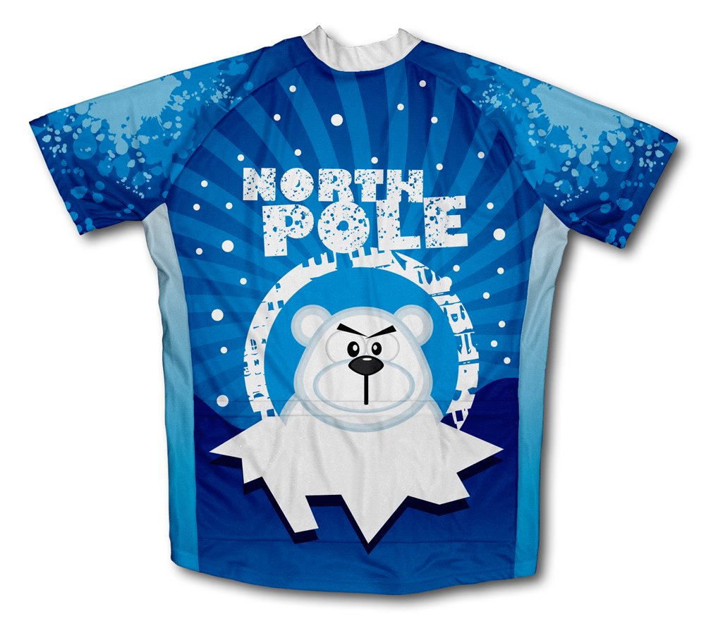 ScudoPro North Pole GRR Short Sleeve Cycling Jersey for Youth - Size M Blue