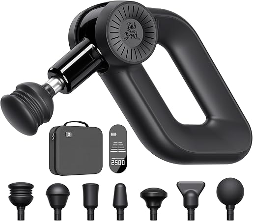 BOB AND BRAD D6 Pro Massage Gun Deep Tissue Percussion with 16mm Amplitude, Professional Muscle Massager for Athletes Pain Relief, Quiet Electric Back Massager, Gifts for Him