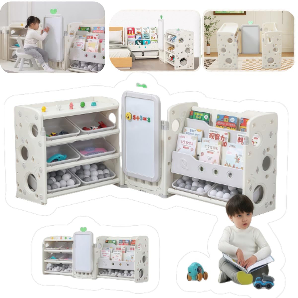 Amazon.co.jp: LZ LEISURE ZONE 子供 おもちゃ 収納 大容量 3段4段