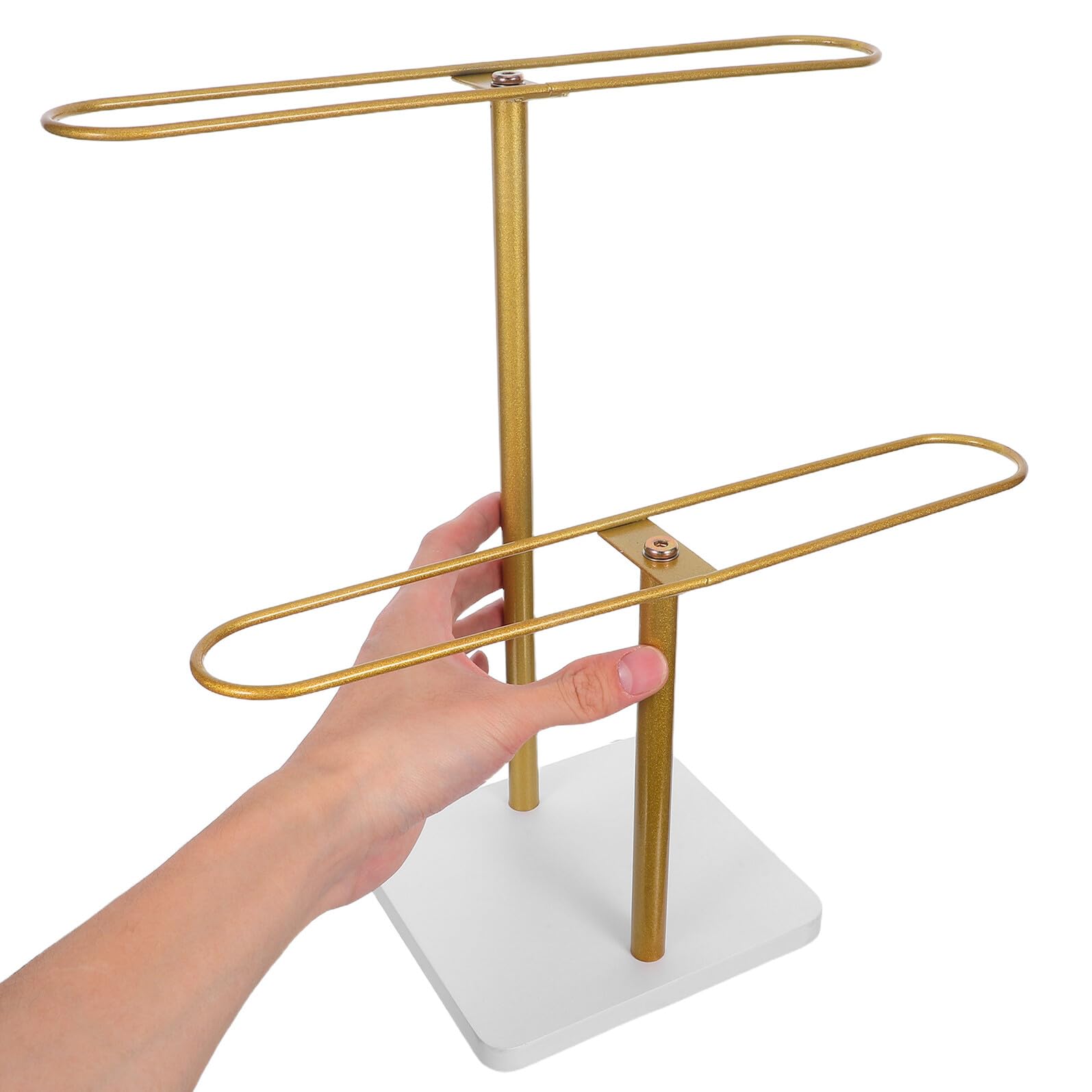 Espositore per Occhiali da Sole in Ferro a 2 Livelli, Organizer Elegante e Facile da Montare, Struttura Multilivello Decorativa per Casa e Camera da Letto