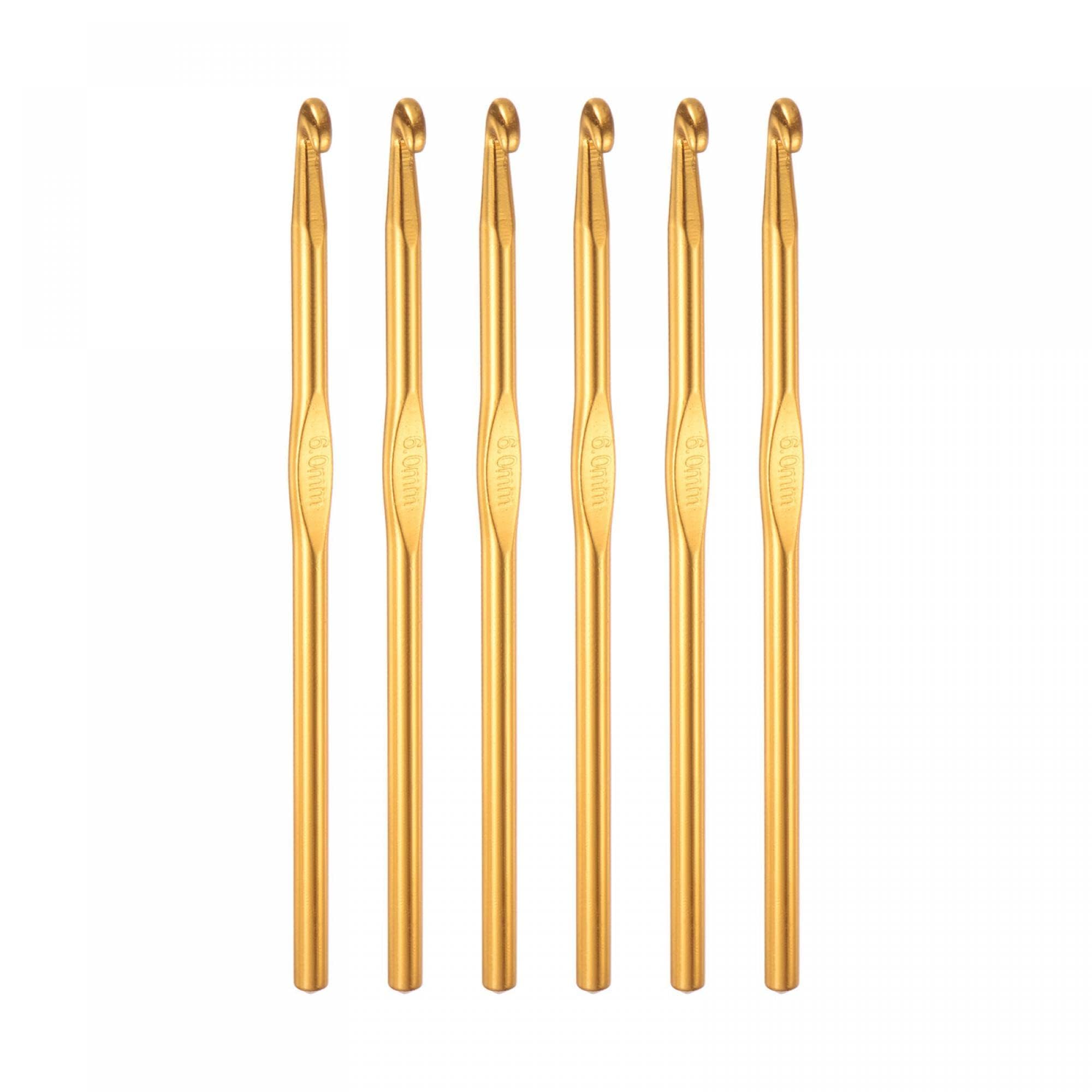 TOP-VIGOR 6Pcs 6mm Crochet Hook