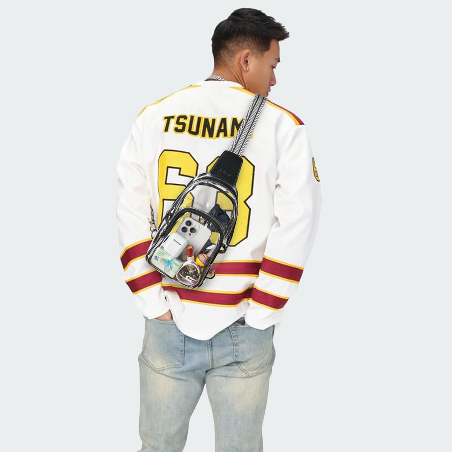 Clear Bag for Stadium Events, Clear Purse for Women Stadium Crossbody Bag, Transpar... - Image 9