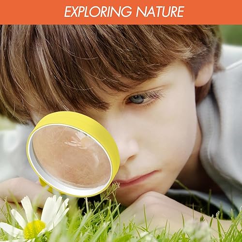 Miniatura 5 de Leffis Paquete de 6 lupas, 10 lupas de lectura de mano antideslizantes para niños y personas mayores, lente de lupa de 2.953 in para lectura,