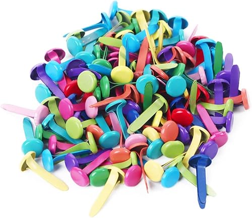 Miniatura 8 de MinLia 100 piezas de sujetadores de papel suministros de álbumes de recortes proyectos de arte de manualidades de papel suministros de bricolaje