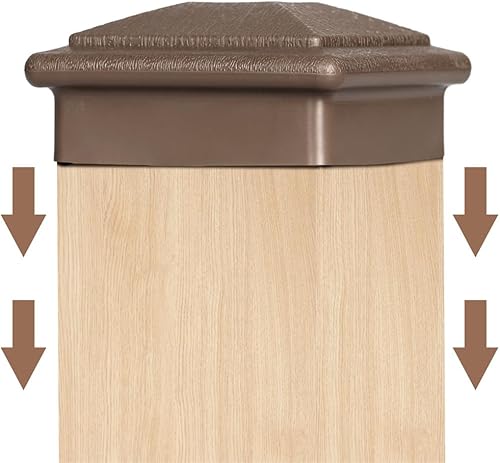 Miniatura 3 de Tapas para postes, soporte de poste de madera de 4 x 4 pulgadas (real 3.5 x 3.5 pulgadas), cubierta de plástico impermeable para postes de madera de