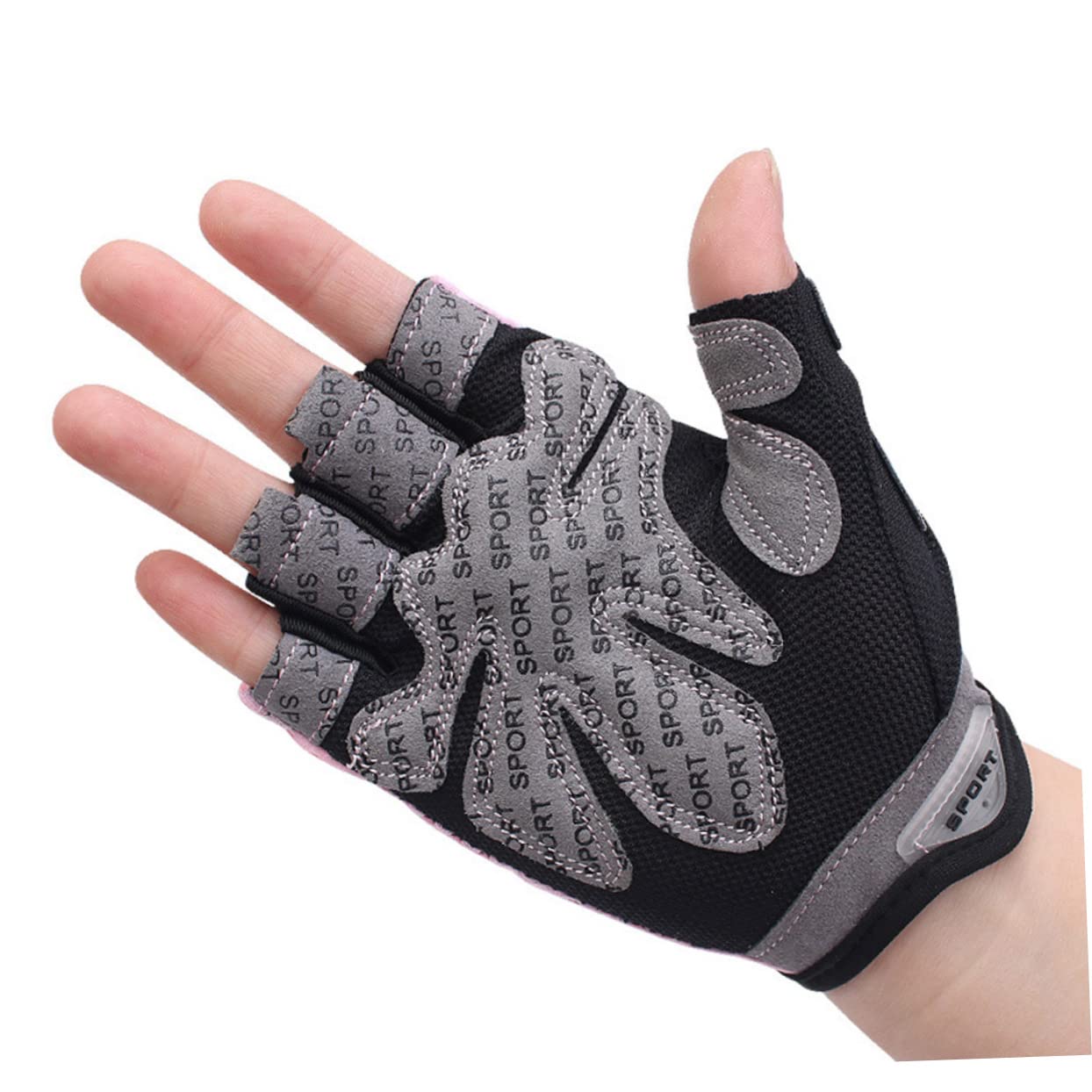 Kisangel 3piezas Guantes De Entrenamiento para Mujeres Guantes De Fitness Dedos Cortos Diseño Antideslizante y Transpirable Protección para Levantamiento De Pesas y Ejercicio Negro Talla