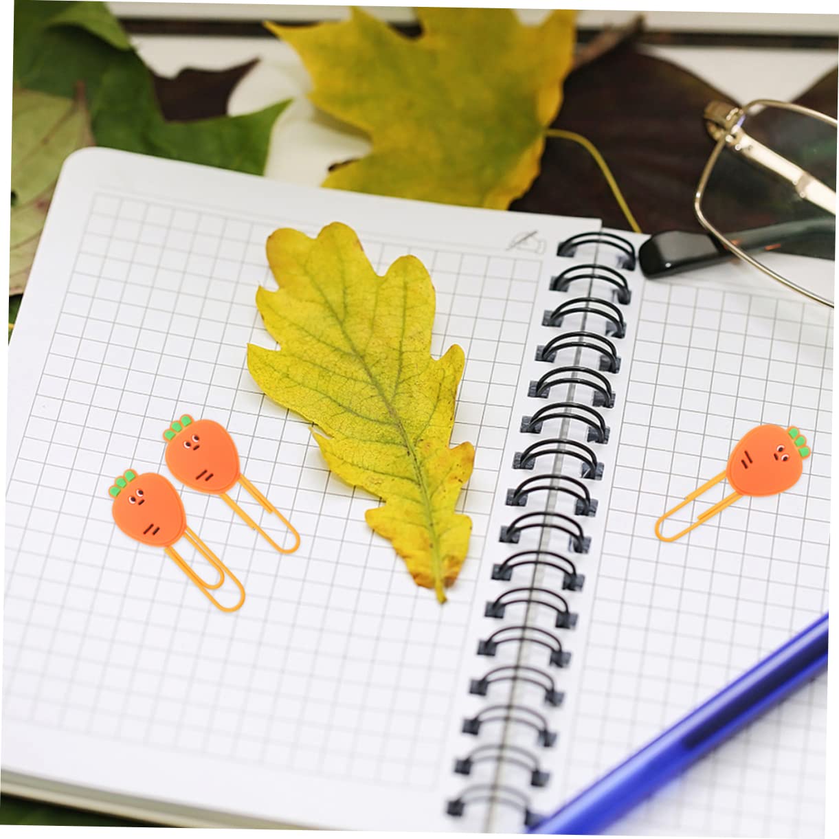 Operitacx 40pezzi Clip Carta Creativi Forma Di Carota Per Ufficio e Scuola Graffette Decorative Per Documenti e Note Accessori Carini e Funzionali Per Organizzazione Delle Attività