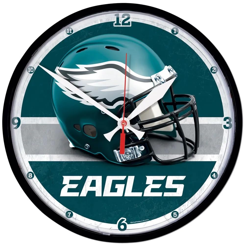 Wincraft NFL 12.75" Wall Clock Team: Philadelphia Eagles