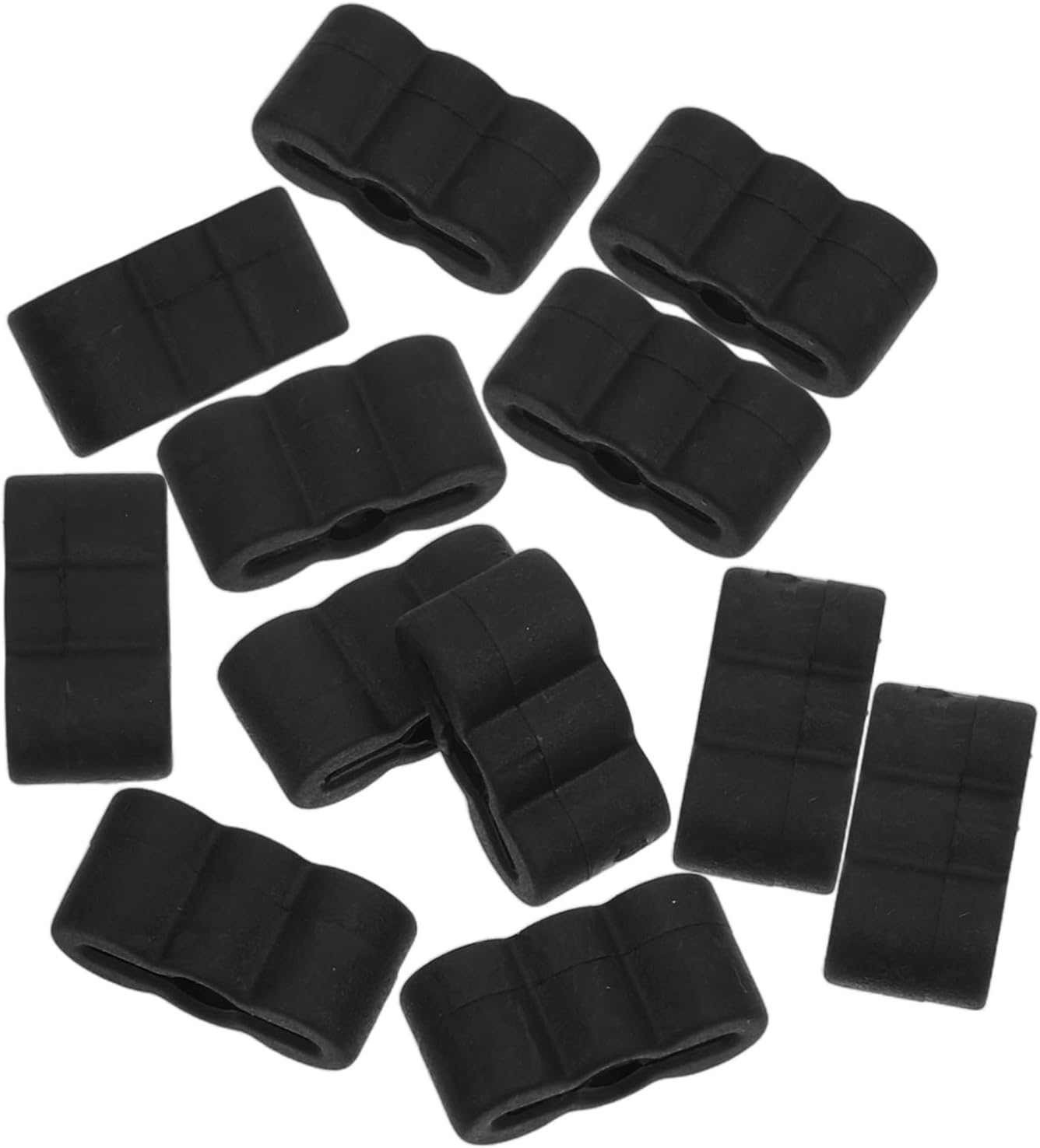 20pcs Drawer Slide Anti-Drop Clip Rubber End Stopper for Furniture | Black Rubber, Cabinet and Dresser Replacement Part, Noise Dampening Design, Easy Setup for Office Storage Units