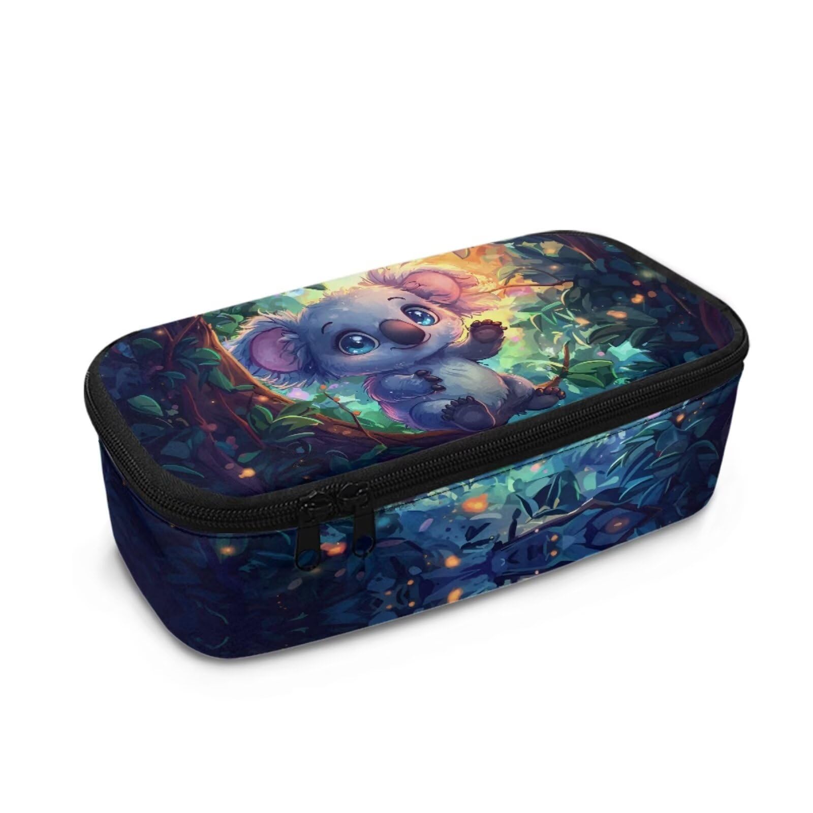 Dngkaoje Cute Koala Pencil Box for Girls Toddler School Supplies Big Capacity Pencil Case with Zipper Kawaii Koala Print School Pen Case Stationery Organizer Pencil Pouch Bag — image 1