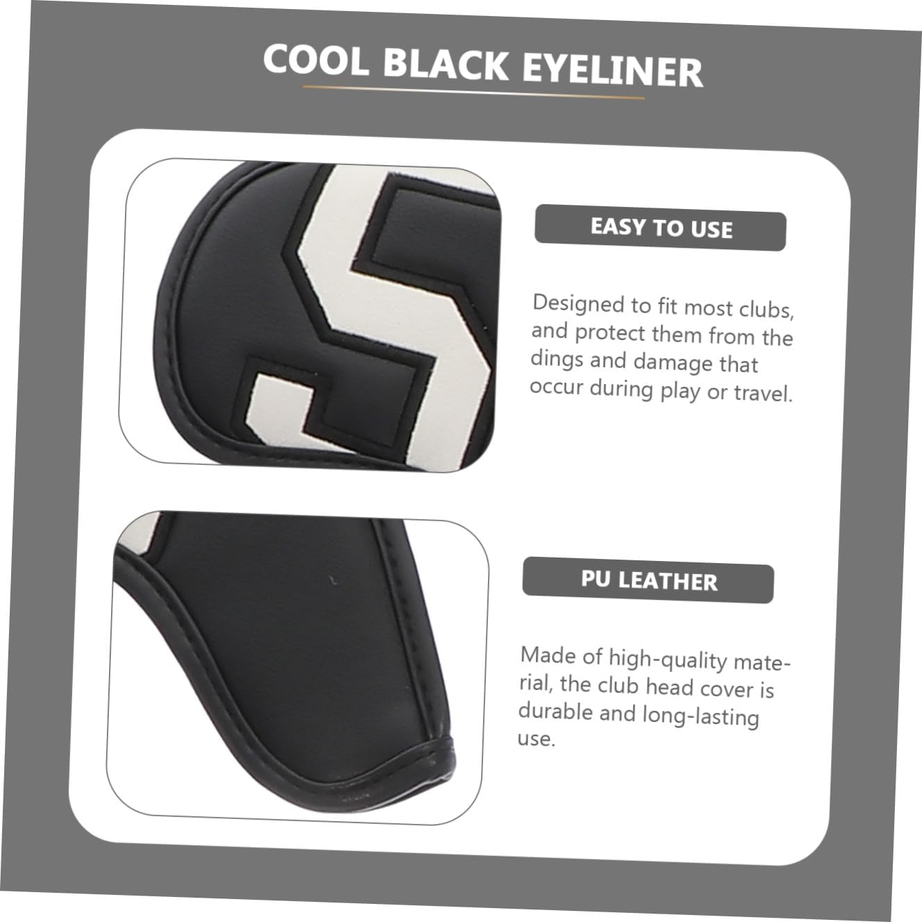 10pcs Pu Leather Golf Club Putter Sleeve Durable Protective Covers for Putter Heads Easy to Recognize with Colorful Gradient Design for Golf Enthusiasts