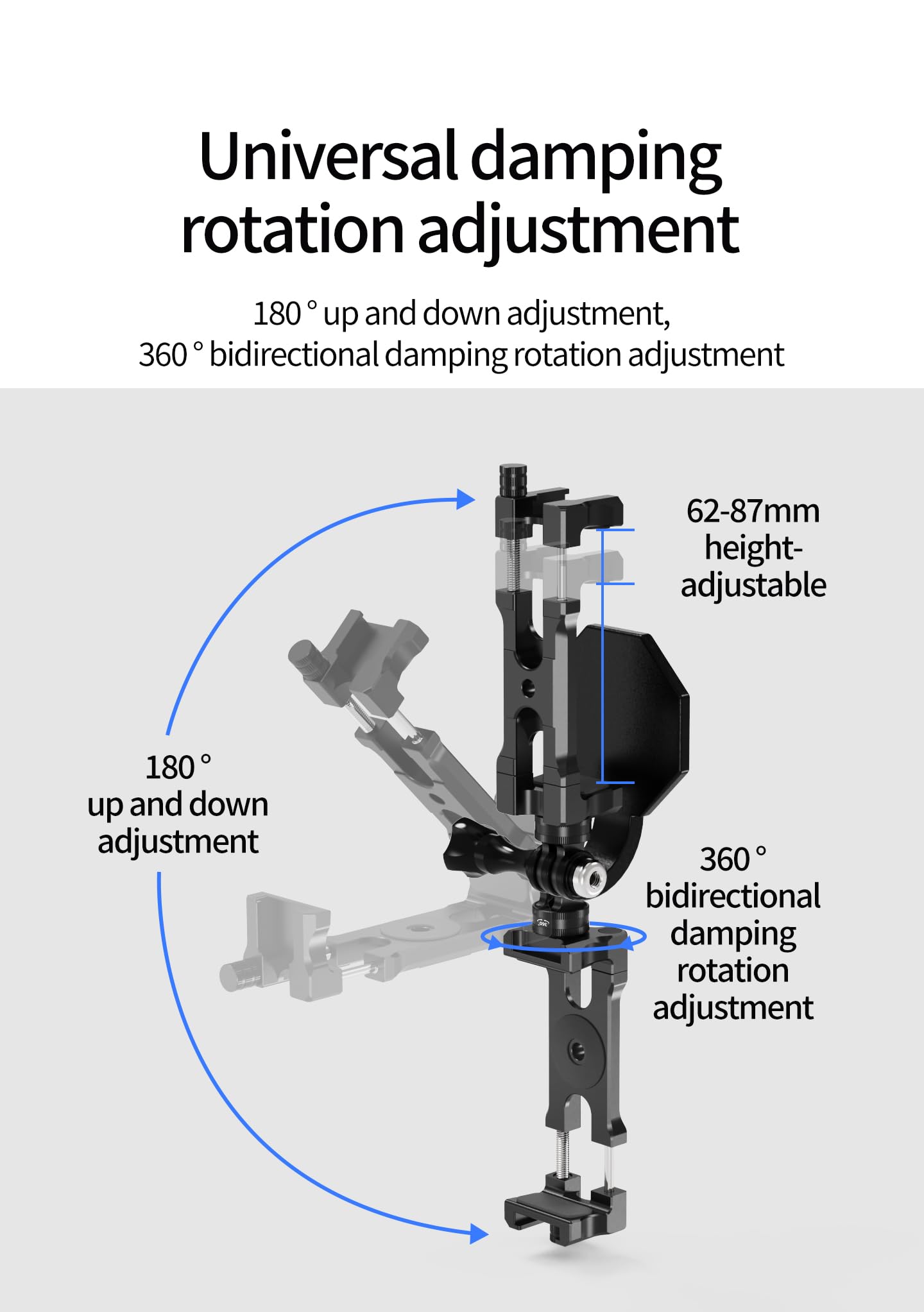 Soporte magnético ajustable de liberación rápida para el cuello con agujero de 1/4 pulgadas compatible con cámara de acción OSMO 360/GO 3S (tipo C, dorado)