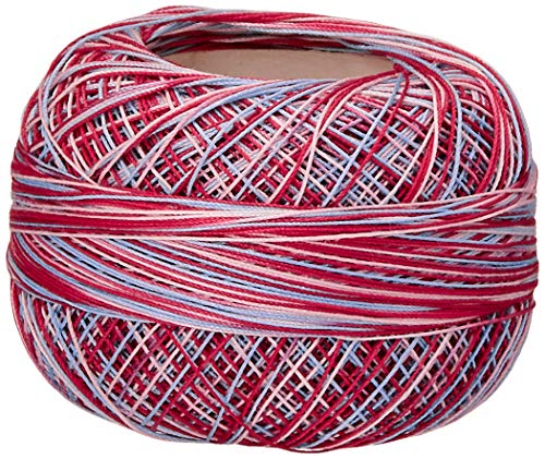 LIZBETH Size 80 HH80 Cotton Thread 184 yds 10 Grams, Bubble Gum Mix