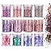 Produktbild Glitzer Für Gesicht Körper Glitzer 12 Boxen Glitter Make Up Set - Glitzer Sequin Chunky Glitter für Gesicht Nägel Augen Lippen Haare Körper für Musik Festival Masquerade Halloween Party
