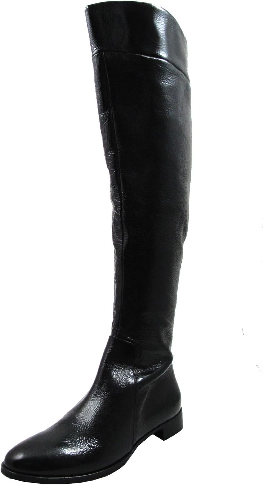 Julie Dee 4467 Women's Italian Knee high Leather Flat Boots