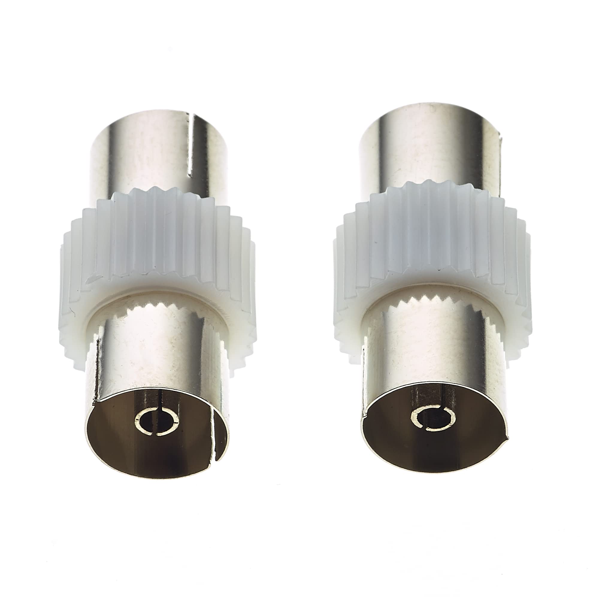 Keple Adattatore TV da presa TV a coassiale con impedenza 75 Ohm per trasmissione eccellente, connettore ed estensore di cavo - confezione da 2