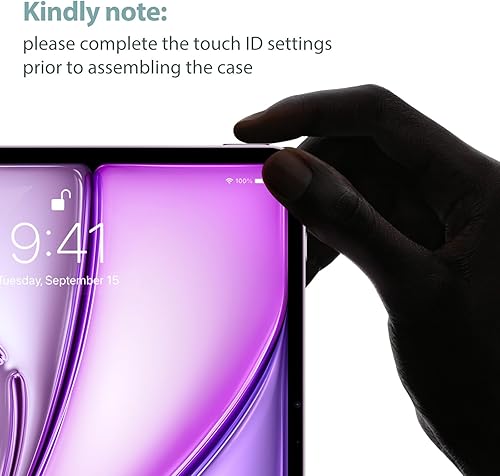 Miniatura 9 de ProCase Funda inteligente para iPad Air de 11 pulgadas M3 M2 2025 202410.9 Air 5 4 generación 2022 2020, funda protectora para Air 5 4, color negro