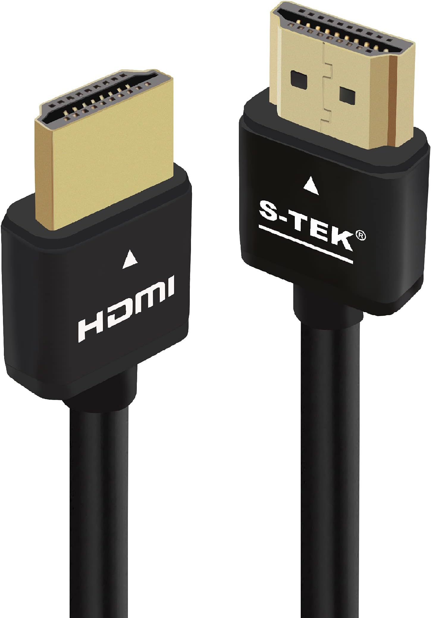 S-TEK [2-Meter] 4K HDMI Cable Ultra-Slim | Gold Plated Male to Male 2.0 HDMI Cable | 4K@60Hz Ultra HD 3D Compatible for Nintendo Switch Playstation PS3 PS4 PS5 PC Laptop TV, 2m