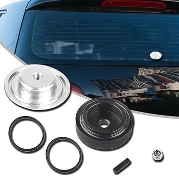 Car Wiper Plug, Car Rear Wiper Cap Delete Kit, Windshield Wiper Grommet Cap, Rear Window Wiper Delete Cover Kit, Automotive Accessories Universal for SUV, Truck, RV and More Silver