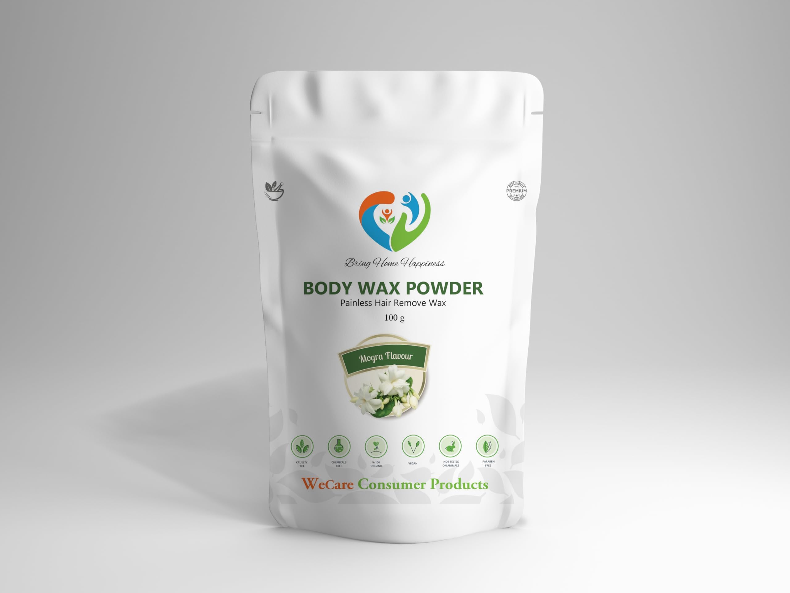 Herbal Wax powder for hair removal herbal | Hair Removal Powder women | Mogra Flavours | Zero Pain, No Side Effects, All Types Skin (Hand, Leg, Underarm, Private Part) - 100GRAM