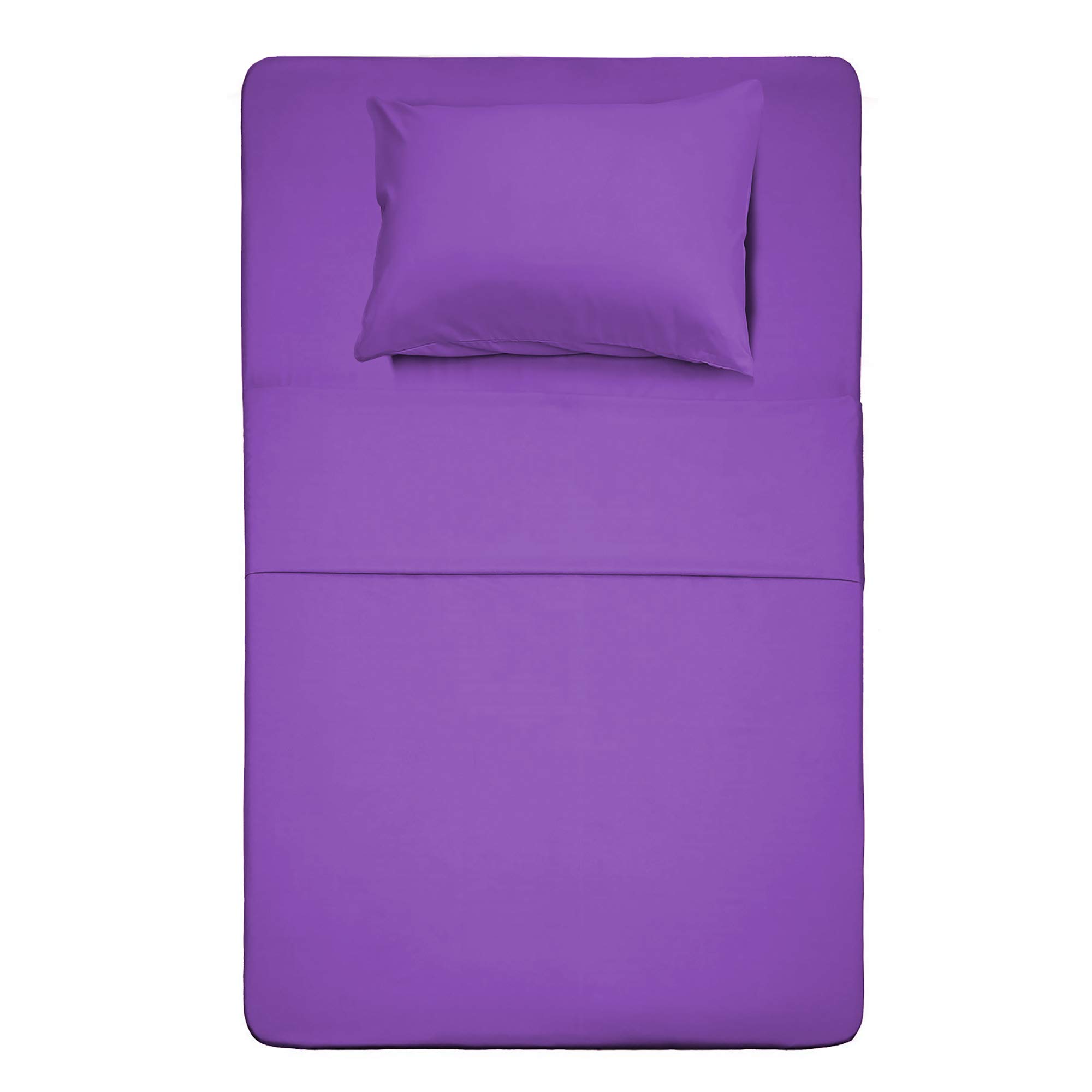 Best Season Microfiber Deep Pocket/Soft 1800 Thread Count 3-Piece Bed Sheet Set (1 Flat Sheet, 1 Fitted Sheet, 1 Pillow Cases), Twin, Violet