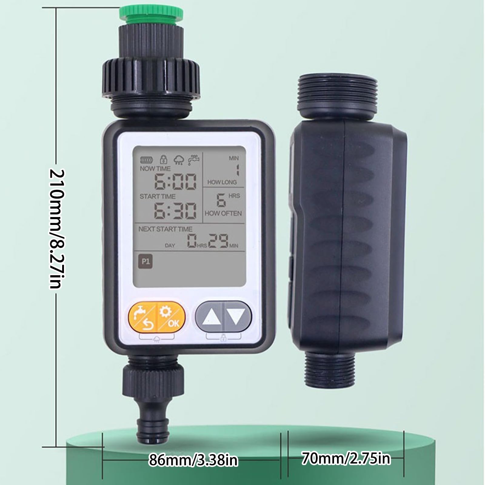 Temporizador de riego de Plantas con detección de Humedad, Blue