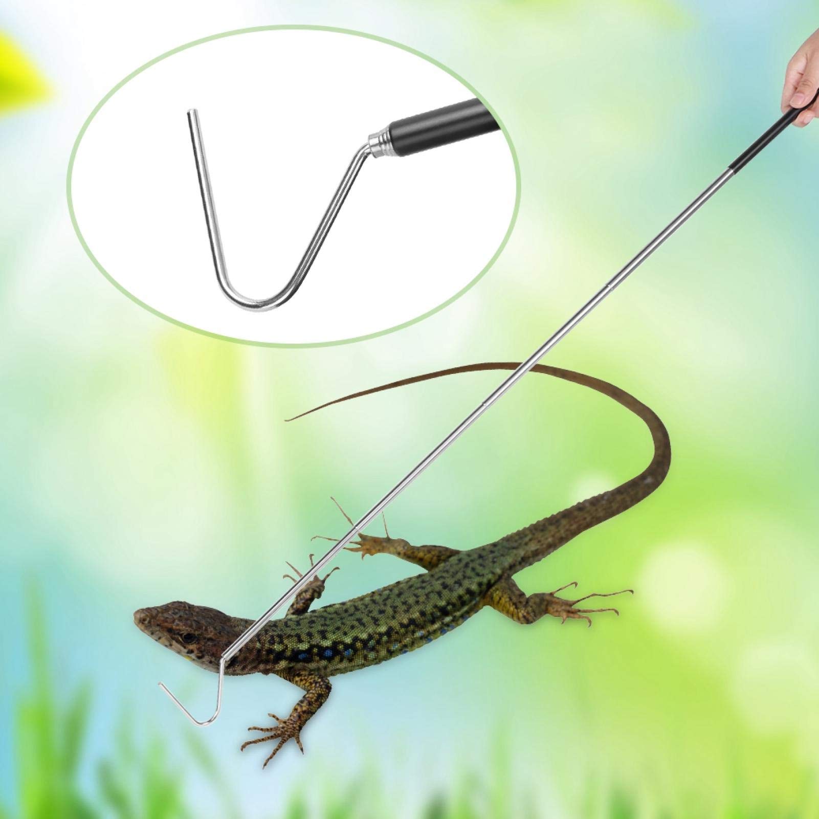 HEEPDD Snake Capture Hook, składany hak wężowy z możliwością rozszerzenia teleskopowego Capture Hook Snake Handling Tool (100 cm)