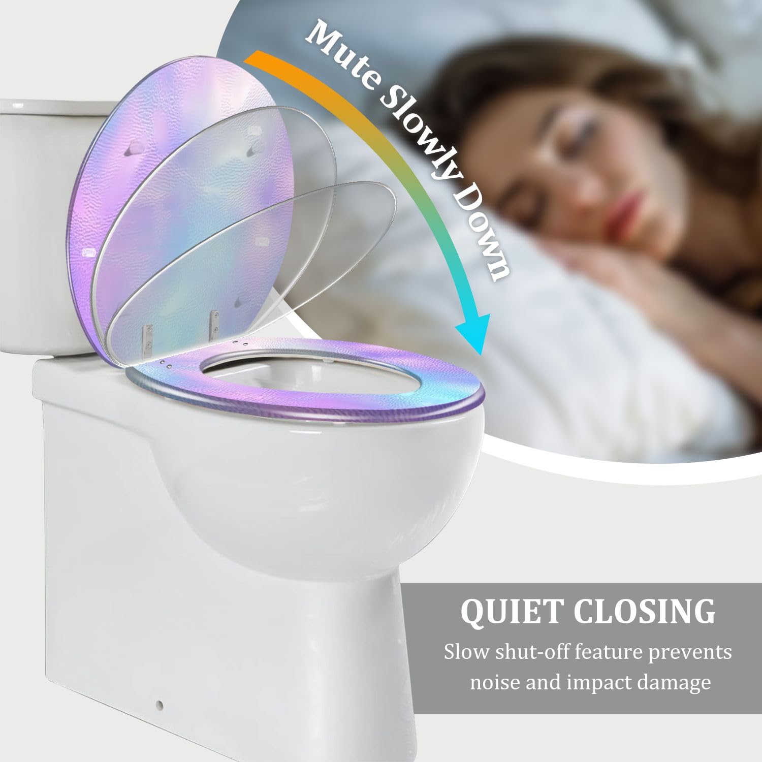 Asiento de inodoro redondo genérico para baño