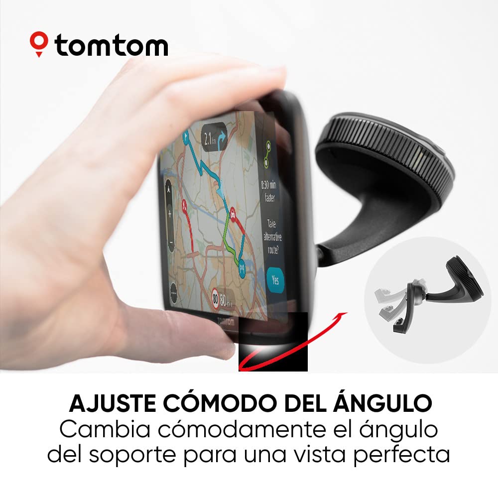 TomTom Cargador magnético y Soporte de Montaje con alimentación, Compatible con GO Discover 7", GO Expert 7" y GO Camper MAX de 1.ª generación (consulte la Lista de compatibilidad a continuación)