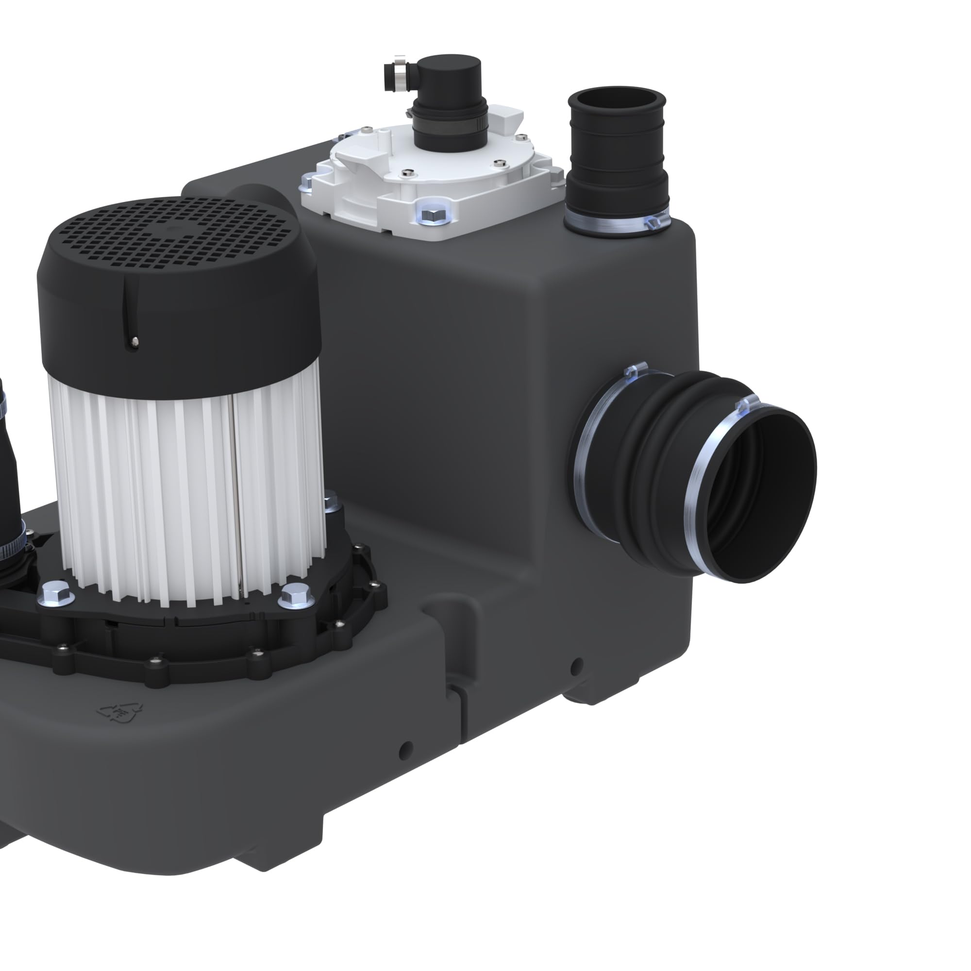 SFA – Sanicubic 1 GR HP S – Kleinhebeanlage für Abwasser – Bodenstehend – Schneidwerk Pro X K2 – 2 niedrige Zuläufe – Für Haus, Wohnung & Geschäftsräume – 42 x 51,8 x 40,1 cm – 2.000 W
